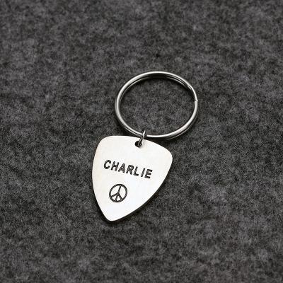 China Popular Customized Mute Fingerboard Guitar Piece Dog ID Pendant Key Chain for sale