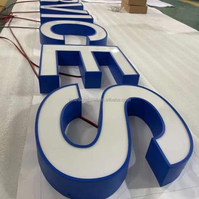 China AC waterproof luminous custom led signs front sign acrylic backlit led letter shop 3d acrylic signboard led name sign for shop for sale