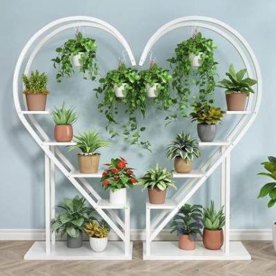 China Wooden multi-layer flower stand the modern jingqi display living room decoration metal wholesale indoor wedding modern for sale