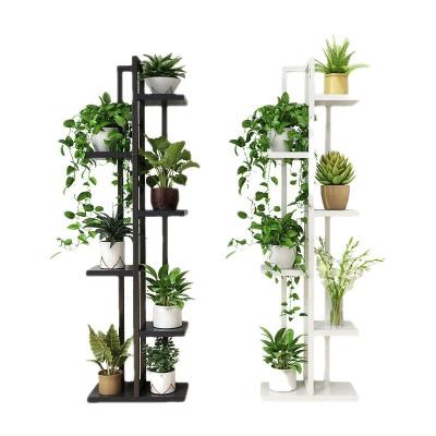 China Wholesale Modern Adjustable Nordic Gold Display Decoration Metal Wood Pedestal Plant Flower Pots Indoor Wedding Shelf Stands for sale