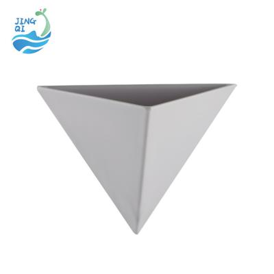 China Warm White Triangle Product Nursery Wall Mounted Triangle Product Amazon jingqi Flower Wall Hanging Floating Modern Flower Pots and Planters Modern Flower Pots and Planters for sale