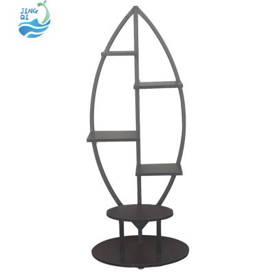 China wholesale modern jingqi modern indoor wedding decoration living room metal rack for plants flower decoration rack for sale