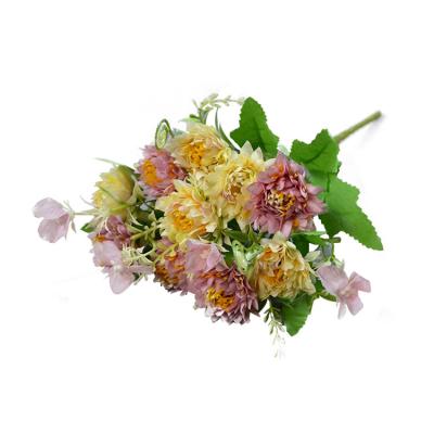 China Looks the same as a real flower JingQi's high quality cheap wholesale plastic flowers for decoration wedding hotel room for sale