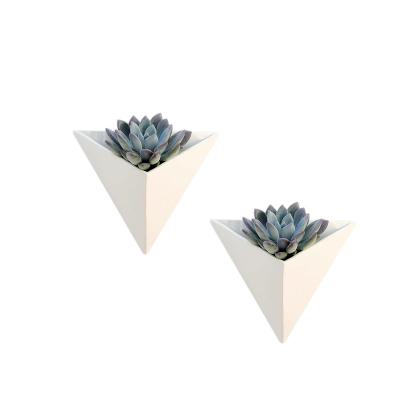 China JingQi Nursery High Quality Wholesale Cheap Customizable Triangle Wall Mounted Decorative Floating Flower Pots Flower Pot for sale