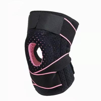 China Breathable Adjustable Elasticity SBR Nylon With Silicone Knee Sleeve Support Brace Knee Spring Pads for sale