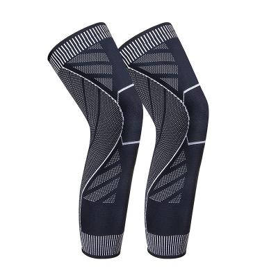 China Adjustable Elasticity Breathable China Manufacturer Keep Compressed Running Sports Long Knee Pads For Sale for sale