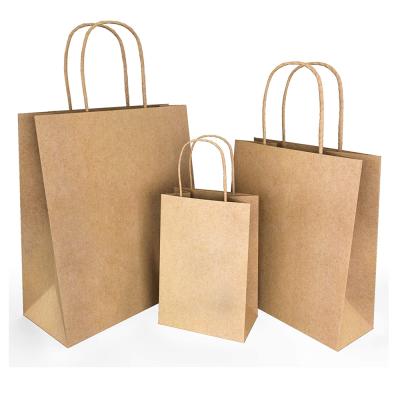 China Biodegradable Wholesale Custom Logo Personal Paper Gift Bags Fashion Shopping Packaging Bag Kraft Paper Bag With Handle for sale