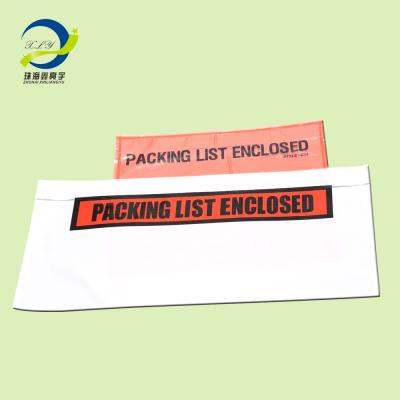 China DHL waterproof transparent packets plastic packing slip envelope&A4 packing slip for shipping for sale