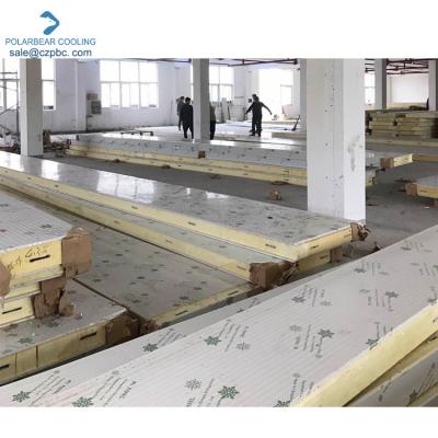 China Good rated polyisocyanurate pir traditional hidden joint sandwich panel for ice cube storage freezer for sale