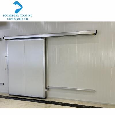 China Modern Polyurethane Foam 100mm Thickness Walk In Freezer Parts Cold Storage Cold Room Manual Sliding Door for sale