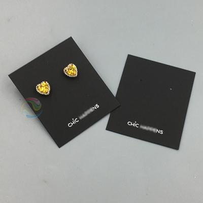 China High Quality Custom LOGO Black Paper Earring Packaging Jewelry Packaging Card for sale