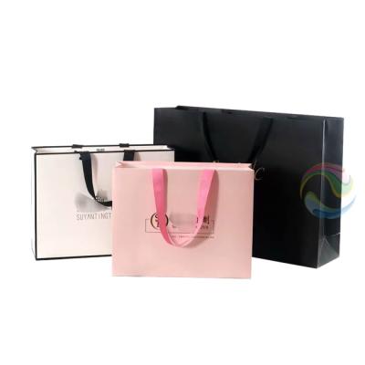 China 100 PCS Recyclable Custom Printing Flat Color Labeled Paper Bag With Your Own Logo for sale