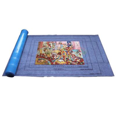 China Toy Custom Personalized Paper Cardboard educational 1000 pieces roll up puzzle mat for sale