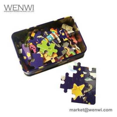 China Toy Wholesale Chinese Custom Storage Educational Mini Wooden Jigsaw Puzzle Box for sale