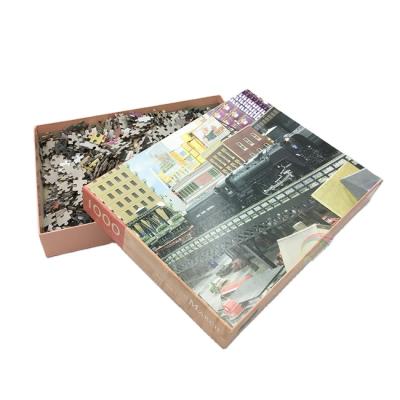 China Toy Cheap Educational MOQ 100 sets custom copy LOGO Paper 2000 large pieces puzzles for sale