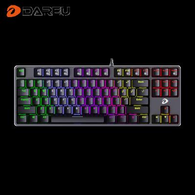 China Dareu Plug & Play EK880 Wired Cable Mechanical Keyboard By Original RGB 87 Metal Keys Set For Gamers Gaming Peripherals for sale