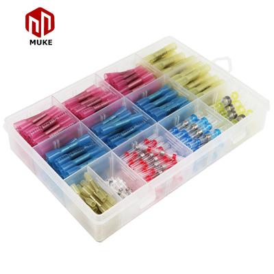 China Easy Install 330pcs Heat Shrink Butt Connectors Kit 4 Sizes Butt Splice Insulated Marine Automotive Wire Crimp Waterproof Electrical Terminal for sale