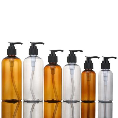 China Eco-friendly 100ml 120ml 250ml 300ml 500ml PET Plastic Cosmetic Shampoo Bottle / Shampoo Bottle Of Lotion With Lotion Pump for sale