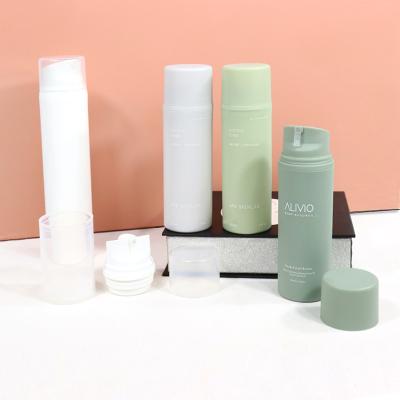 China Airless Packaging 30ml 50ml 80ml 100ml 120ml 150ml PP Cosmetic Clear White Black Fat Lotion Pump Bottle for sale