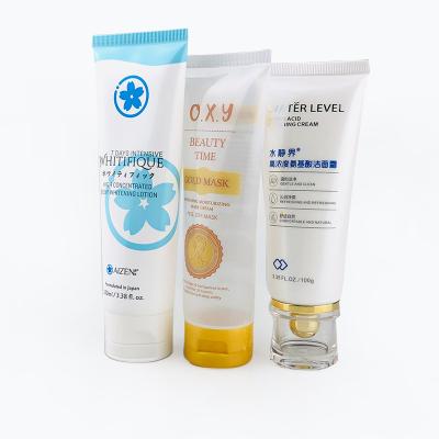 China Custom 30ml 50ml 100ml Cosmetic Face Cream Tube Hand Cream Cosmetic Packaging Soft Plastic Tube for sale