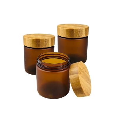 China 10g 20g 30g 50g 100g 150g 200g 250g Bamboo Cosmetic Container Face Cream Packaging Jar Eco-friendly Cosmetic Skin Care Plastic Jar for sale