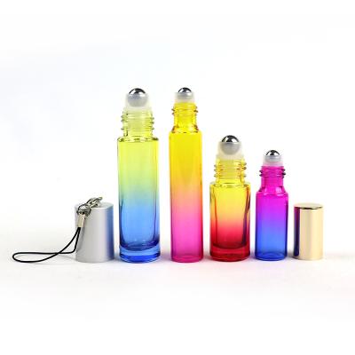 China Apperance Luxury Glass Roll On Bottle Essential Oil Roller Cosmetic Liquid Roller Bottle With Roll On Cap for sale