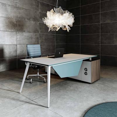 China Modern Commercial Executive Office Table Gogerous Desin Table With Wire Wrap Office Hideout Table for sale