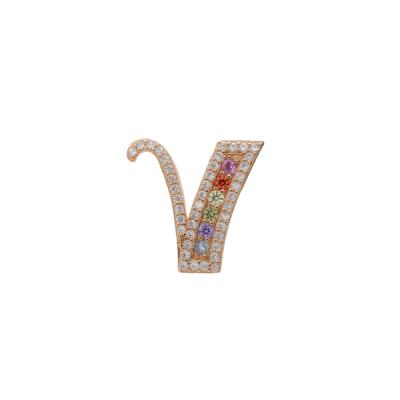 China FASHIONABLE Lilliana Initial Pendant Necklace 925 Sterling Silver Rainbow Jewelry Letter for sale