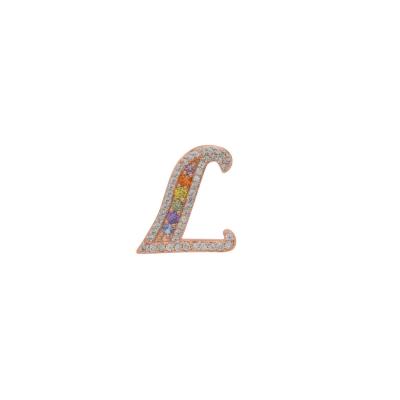 China FASHIONABLE Lilliana Initial Pendant Necklace 925 Sterling Silver Rainbow Jewelry Letter for sale