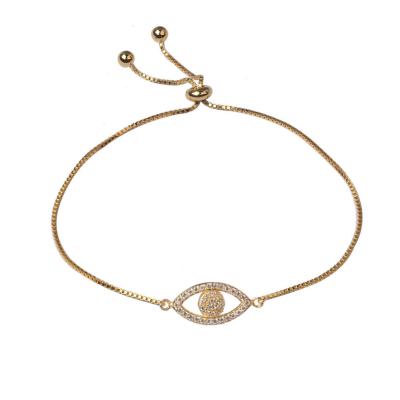 China Lilliana's FASHIONABLE Adjustable Bracelet 925 Sterling Silver Gold Plated Evil-Eye for sale