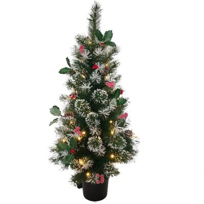 China Party Cheap Hot Sale 90cm Snowfall Christmas Tree With Led Light for sale