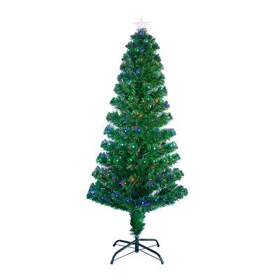 China 2022 New Party Hot Selling High Quality PVC Fiber Optic Christmas Tree With Metal Stand for sale