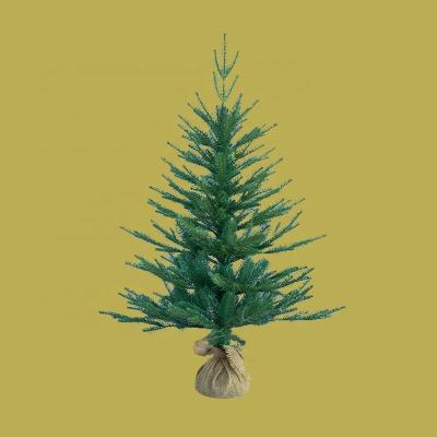 China PE Party Mini Table Decoration Christmas Tree with Stand Canvas Christmas Tree 210 cm for sale