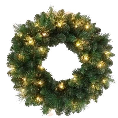 China Each in 5 One Ply Cardboard Brown Needle Led Holiday Mix PVC Pine Christmas Wreath for Christmas Decoration for sale