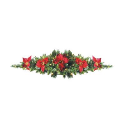 China High Quality Party Customized Size PVC Sample Artificial Christmas Flower Garland for sale