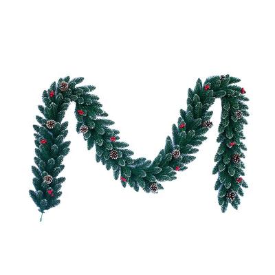 China New Party Garland Artificial PVC Garland With Red Fruits Pine Cone For Christmas for sale