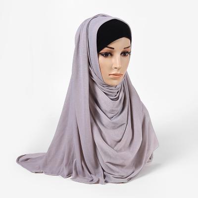 China New classic lightweight ombre hijab scarf solid color polyester tank top hijab for sale