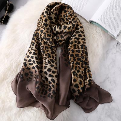 China Fashion Printed F-232 Luxury Fashion Women 100% Silk Feeling Scarf for sale