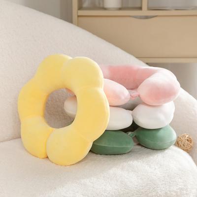 China Travel Soft Cute Neck Therapy Flower U-Shaped Head Support Pillow For Sleeping for sale