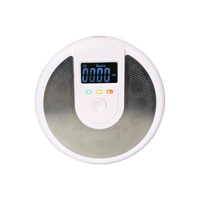 China Flame Retardant ABS Plastic Battery Operated Smoke Detector and Carbon Monoxide Detector in One Device with LCD Digital Display and Prompt Voice Alarm for sale