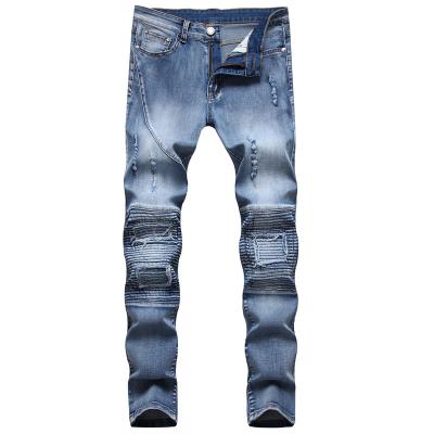 China Wholesale Waterproof Free Shipping Custom Jeans Fashion Boot Cut Straight Ripped Hole Plus Size Mens Jeans Pants Skinny Jeans Men for sale