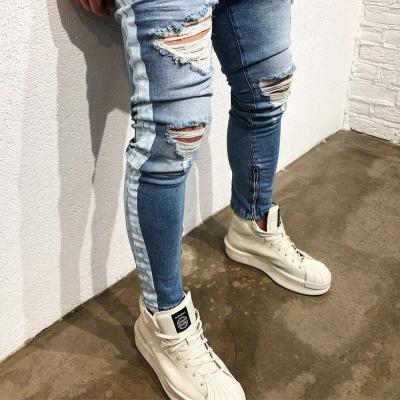 China Boot cut custom denim distressed trotter skinny Jean Pants High Stretch free shipping mens jeans stretch manufacturers 2021 mens jeans for sale