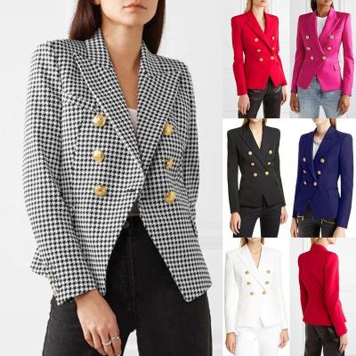 China Wholesale New Fashion Anti-Wrinkle Cross Solid Women High Quality Ladies Casual Blazers Coat High Quality Ladies Blazers for sale