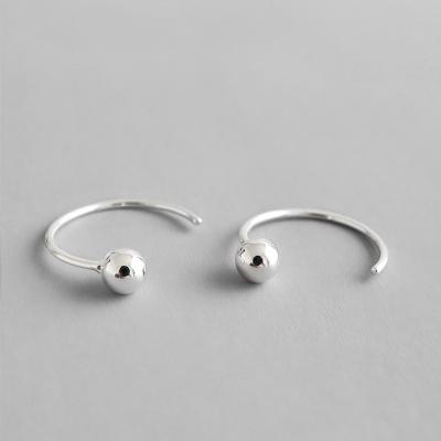 China Real Jewelry 925 Sterling Silver Hoop Stud Earrings Lotus Stud Earrings Fun New Fashion Small Minimalist for sale