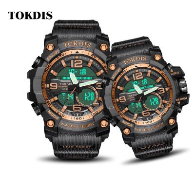 China Custom Waterproof Electronic Dual Display Watch Day/Date Cheap Digital Watches for sale