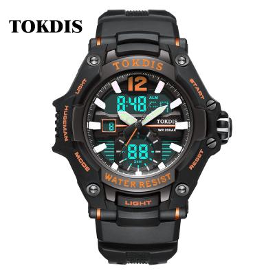 China New Design Day/Date TOKDIS Sports Digital Watch Water Resistant Electronic Silicone Wrist Watch for sale