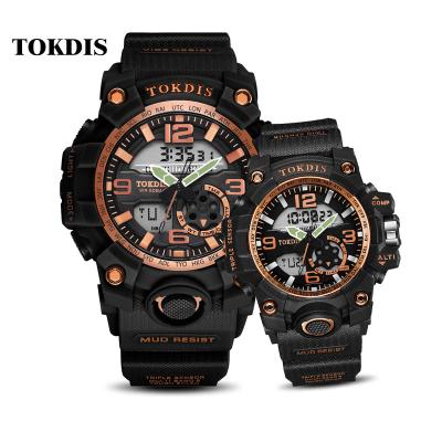 China Day/date fashion sports led silicone military electronic watch waterproof electronic watch multi-function outdoor sports for sale