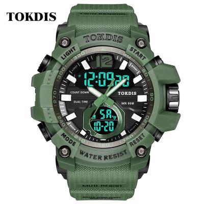 China Other Hot Selling Fashion Men's Wristwatch LED Digital Display Silicone Band Male Sports Watches for sale