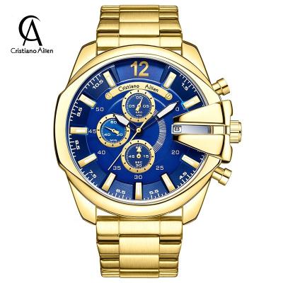 China Hot Selling Cristiano Aillen CA0832G Classic Analog Business Date Automatic Men's Date Watches Quartz Stainless Steel Men's Watch OEM for sale