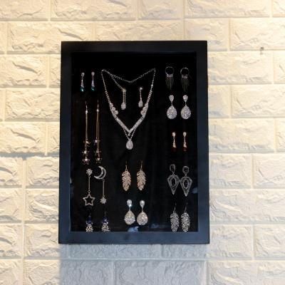 China Modern Black Jewelry Display Wooden Frame (New Design) Large Shadowbox Picture Frame for sale